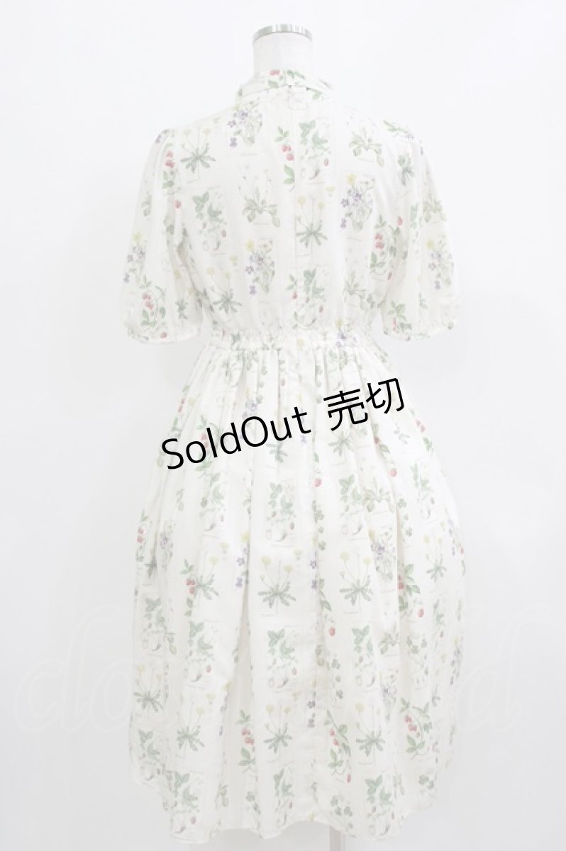 画像3: Melody BasKet / 植物図鑑ボウタイワンピース M アイボリー H-26-03-22-013-LO-OP-KB-ZH (3)