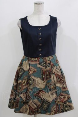 画像1: Jane Marple / フェアリーテイルBOOKビスチェドレス  ネイビー H-26-03-22-014-JM-OP-KB-ZH