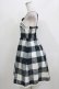 画像2: Melody BasKet / Melody Block Checkジャンパースカート  ブラック H-26-03-22-015-LO-OP-KB-ZH (2)