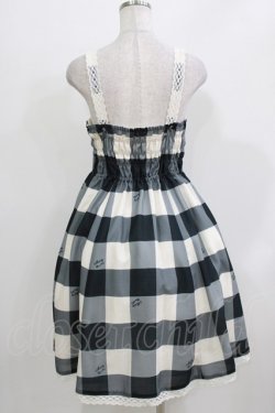 画像3: Melody BasKet / Melody Block Checkジャンパースカート  ブラック H-26-03-22-015-LO-OP-KB-ZH