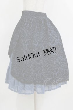 画像2: EXCENTRIQUE / フロッキーダブルスカート  ブラック×ネイビー H-26-03-22-016-EL-SK-KB-ZH