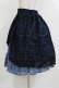 画像2: EXCENTRIQUE / フロッキーダブルスカート  ブラック×ネイビー H-26-03-22-016-EL-SK-KB-ZH (2)