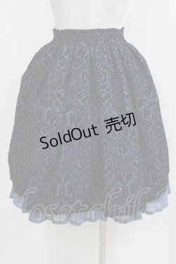 画像3: EXCENTRIQUE / フロッキーダブルスカート  ブラック×ネイビー H-26-03-22-016-EL-SK-KB-ZH