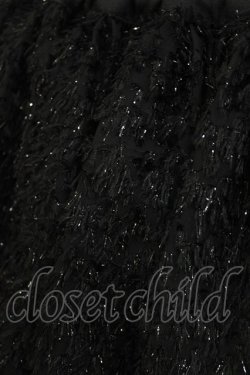 画像4: MARBLE / 5段フリルロングボリュームスカート  黒/ラメシャギー H-26-03-22-002-GO-SK-KB-ZH