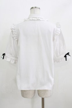 画像3: DearMyLove / 3連ビジューレースフリルブラウス L オフ H-26-03-23-028-EL-BL-NS-ZH