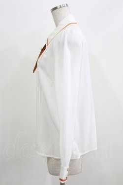 画像2: Amavel / Message Stripeクロスタイシャツブラウス Free オフ/オレンジ H-26-03-23-029-CA-BL-NS-ZH