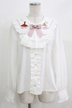 画像1: Amavel / 喫茶アマベルのランチセットブラウス Free オフ/ピンク H-26-03-23-030-CA-BL-NS-ZH