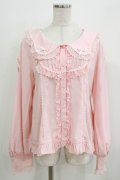 Jxiu Fang（海外ロリータブランド） / ヨーク切替ブラウス L ピンク H-26-03-23-033-PU-BL-NS-ZH