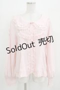 Jxiu Fang（海外ロリータブランド） / ヨーク切替ブラウス L ピンク H-26-03-23-033-PU-BL-NS-ZH