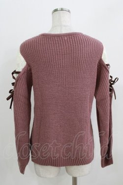 画像3: axes femme / 袖レースアップデザインニット M ピンク H-26-03-23-036-AX-TO-NS-ZH