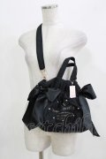 Maison de FLEUR / チュールパール2Wayギャザートートバッグ  ブラック H-26-03-23-038-LO-BG-NS-ZH