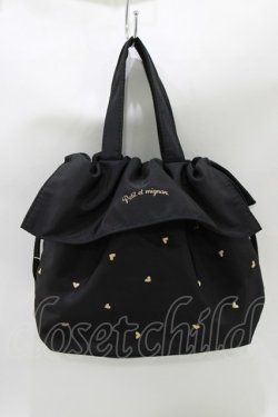 画像1: m petit by misako / AMシシュウキンチャクトート  ブラック H-26-03-23-040-LO-BG-NS-ZH