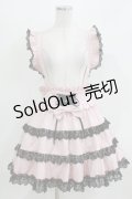 DearMyLove / ミルフィーユフリルスカート mini L ピンク/ブラック H-26-03-23-004-0-SK-NS-ZH