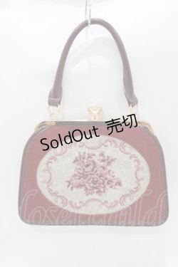 画像1: an another angelus / フレームローズ刺繍がま口バッグ  Bordeaux H-26-03-23-046-CA-BG-NS-ZH