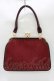 画像2: an another angelus / フレームローズ刺繍がま口バッグ  Bordeaux H-26-03-23-046-CA-BG-NS-ZH (2)