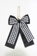 m petit by misako / ギンガムチェックリボンバッグチャーム  ブラック H-26-03-23-060-LO-ZA-NS-ZH