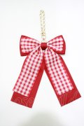m petit by misako / ギンガムチェックリボンバッグチャーム  レッド H-26-03-23-061-LO-ZA-NS-ZH