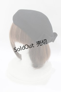 画像1: an another angelus / トークベレー帽  ブラック H-26-03-23-069-CA-AC-NS-ZH