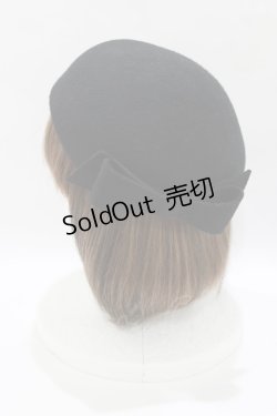 画像2: an another angelus / トークベレー帽  ブラック H-26-03-23-069-CA-AC-NS-ZH