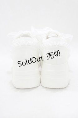 画像3: Amavel / 厚底フリルスニーカー L/24cm~24.5cm 白 H-26-03-23-073-CA-SH-NS-ZH