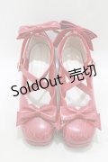 virally / 星名桜子/HSリボンパンプス L レッド H-26-03-23-076-PU-SH-NS-ZH