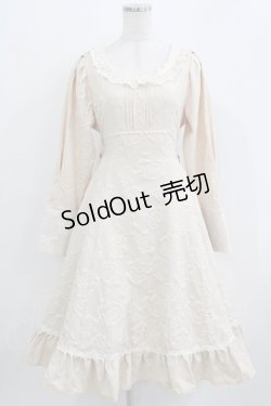 画像1: Eri Aino's collaboration / 配色花柄ジャカードワンピース L 生成り H-26-03-23-009-PU-OP-NS-ZH