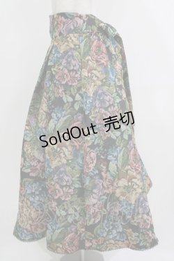 画像2: Kurumi Collaboration / TT*KRゴブランロングスカート L ブラック H-26-03-23-013-GO-SK-NS-ZH