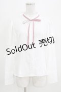 Kurumi Collaboration / KRデシンジゴスリブラウス L 白 H-26-03-23-025-GO-BL-NS-ZH