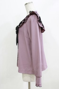 画像2: DearMyLove / ハートリボンたっぷりフリルセーラーブラウス L パープル/ブラック H-26-03-23-027-EL-BL-NS-ZH