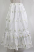 Jane Marple Dans Le Salon / ダンデライオンエンブロイダリートレーンスカート  オフホワイト H-26-03-24-025-JM-SK-KB-ZH