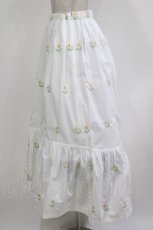 画像2: Jane Marple Dans Le Salon / ダンデライオンエンブロイダリートレーンスカート  オフホワイト H-26-03-24-025-JM-SK-KB-ZH (2)