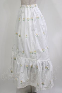 画像2: Jane Marple Dans Le Salon / ダンデライオンエンブロイダリートレーンスカート  オフホワイト H-26-03-24-025-JM-SK-KB-ZH