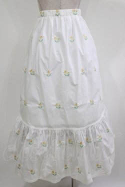 画像3: Jane Marple Dans Le Salon / ダンデライオンエンブロイダリートレーンスカート  オフホワイト H-26-03-24-025-JM-SK-KB-ZH