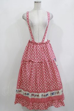 画像1: Jane Marple / Polka dots parade suspenders skirt  ピンク H-26-03-24-026-JM-SK-KB-ZH