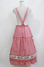 画像3: Jane Marple / Polka dots parade suspenders skirt  ピンク H-26-03-24-026-JM-SK-KB-ZH (3)