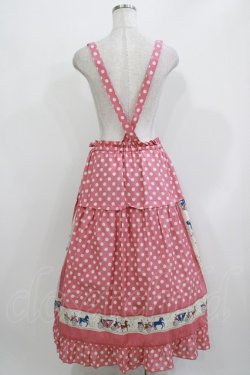 画像3: Jane Marple / Polka dots parade suspenders skirt  ピンク H-26-03-24-026-JM-SK-KB-ZH