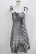 MILK / ギンガムマーガレットワンピース  ブラック H-26-03-24-027-ML-OP-KB-ZH