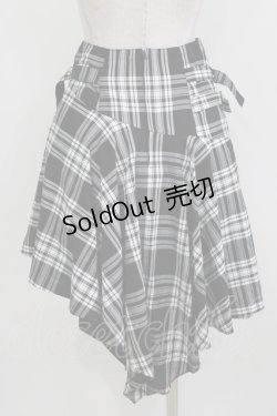 画像3: PEACE NOW / イレギュラーチェックスカート  ブラック H-26-03-24-031-PU-SK-KB-ZH