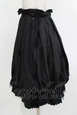 画像2: Ozz oneste / プリーツフリルバルーンスカート  ブラック H-26-03-24-032-OO-SK-KB-ZH