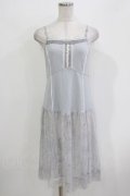 OZZ ANGELO / レース切替キャミワンピース  グレー H-26-03-24-034-OO-OP-KB-ZH