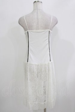 画像3: OZZ ANGELO / レース切替キャミワンピース  オフホワイト H-26-03-24-035-OO-OP-KB-ZH