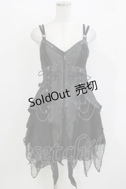 画像1: Ozz oneste / Garden of Fallen Angelビスチェワンピース  ブラック H-26-03-24-036-OO-OP-KB-ZH