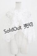 MARBLE / レースフリルケープ  ホワイト H-26-03-24-038-GO-JA-KB-ZH