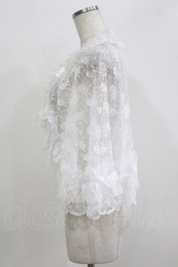 画像2: MARBLE / レースフリルケープ  ホワイト H-26-03-24-038-GO-JA-KB-ZH