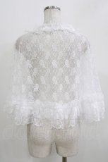 画像3: MARBLE / レースフリルケープ  ホワイト H-26-03-24-038-GO-JA-KB-ZH (3)