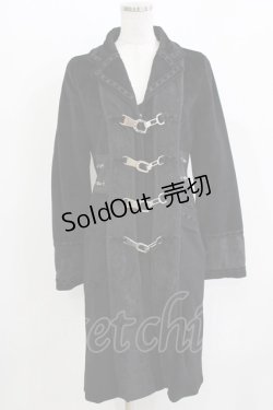 画像1: Rozen Kavalier / リブ切替別珍コート  ブラック H-26-03-24-039-OO-CO-KB-ZH