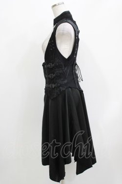 画像2: Ozz Croce / オーバー付きベスト  ブラック H-26-03-24-040-OO-TO-KB-ZH