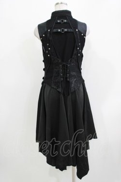 画像3: Ozz Croce / オーバー付きベスト  ブラック H-26-03-24-040-OO-TO-KB-ZH