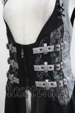 画像4: Ozz Croce / オーバー付きベスト  ブラック×シルバー H-26-03-24-043-OO-TO-KB-ZH