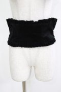BPN / 別珍ショートコルセットベルト  黒 H-26-03-24-045-GO-ZA-KB-ZH